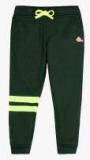 Cherry Crumble Green Straight Fit Track Pants Girls