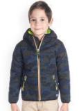 Cherry Crumble Grey Printed Puffer Jacket Boys