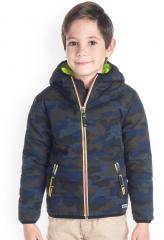 Cherry Crumble Grey Printed Puffer Jacket boys