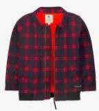 Cherry Crumble Navy Blue Checked Open Front Jacket Boys