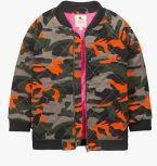 Cherry Crumble Olive Printed Open Front Jacket Boys