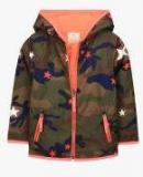 Cherry Crumble Olive Printed Winter Jacket Boys