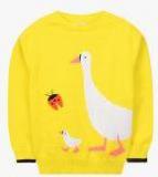 Cherry Crumble Yellow Printed Sweater Girls