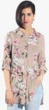 Chique Beige Printed Shirt Women