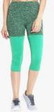 Chkokko Green Printed Skinny Fit Capri Women