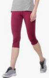 Chkokko Magenta Solid Capri Women