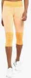 Chkokko Mustard Colourblocked Skinny Fit Capri Women