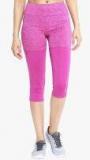 Chkokko Pink Printed Skinny Fit Capri Women