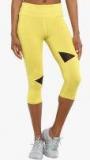 Chkokko Yellow Solid Skinny Fit Capri Women