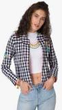 Chumbak Black Checked Shrug Women