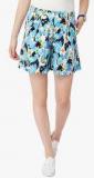 Chumbak Blue Printed Shorts women