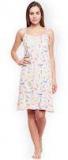 Claura Cream Printed Nightdress Women