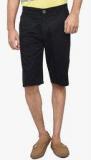 Clickroo Black Solid Shorts Men