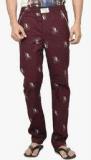 Clickroo Maroon Printed Pyjama men