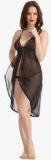 Clovia Black Solid Babydoll Women