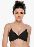 Clovia Black Solid Non Wired Full T shirt Bra women