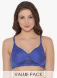 Clovia Pack Of 3 Multi Self Design Non Wired T Shirt Bra Women