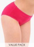 Clovia Pack Of 3 Multicoloured Solid Brief Women