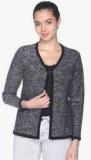 Club York Grey Solid Shrug Women