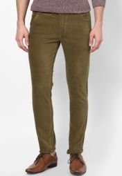 Code 61 Solid Olive Chinos Men