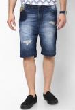 Code 61 Washed Blue Shorts Men