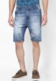 Code 61 Washed Light Blue Shorts Men