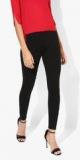 Code By Lifestyle Black Solid Leggings Women