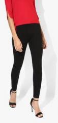 Code By Lifestyle Black Solid Leggings women