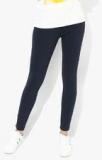 Code By Lifestyle Navy Blue Solid Leggings women