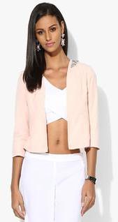 Code By Lifestyle Pink Embellished Summer Jacket women