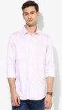 Code By Lifestyle Pink Printed Slim Fit Casual Shirt Men