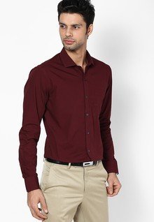 Code Maroon Formal Shirt men