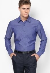 Code Navy Blue Formal Shirt Men