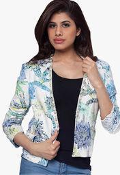 Collezioni Moda Blue Printed Summer Jacket women