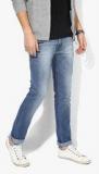 Colorplus Blue Washed Low Rise Slim Fit Jeans Men