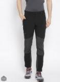 Columbia Black & Charcoal Straight Fit Track Pants Men