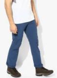 Columbia Blue Solid Regular Fit Chinos Men