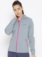 Columbia Grey Solid Lightweight Open Front Jacket women