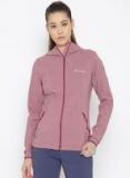 Columbia Pink Solid Lightweight Open Front Jacket Women