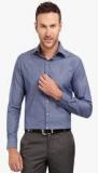 Copperline Blue Solid Formal Shirt Men