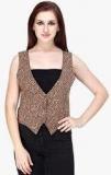 Cottinfab Brown Printed Summer Jacket Women