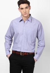 Cotton County Premium Solid Lavender Formal Shirt men