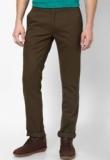 Cotton County Premium Solid Olive Chinos Men