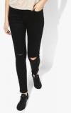 Cover Story Black Solid Mid Rise Regular Fit Jeans women