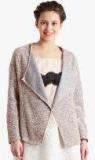 Cover Story Grey Printed Shrug Women