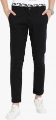 Crocodile Black Solid Slim Fit Chinos men