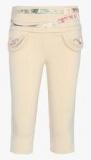 Cutecumber Beige Slim Fit Trouser Girls