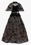 Cutecumber Black Printed Party Gown women