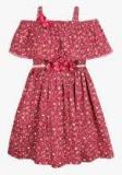 Cutecumber Maroon Party Wear Dress girls