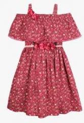 Cutecumber Maroon Party Wear Dress girls